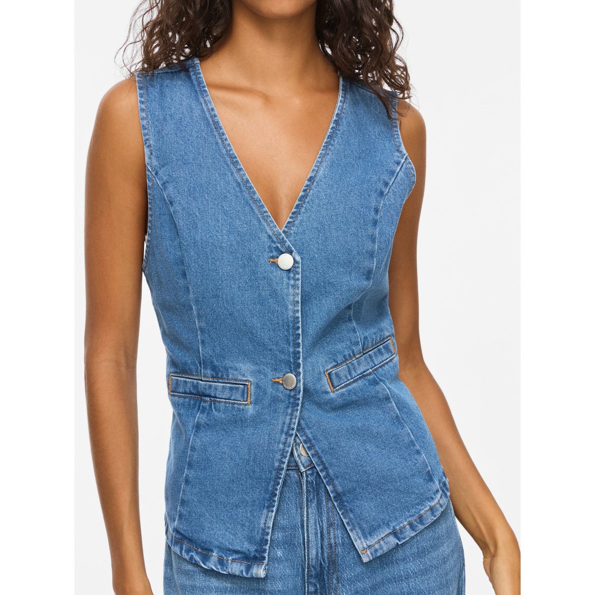 Gilet bleu - medium blue denim1, VILA