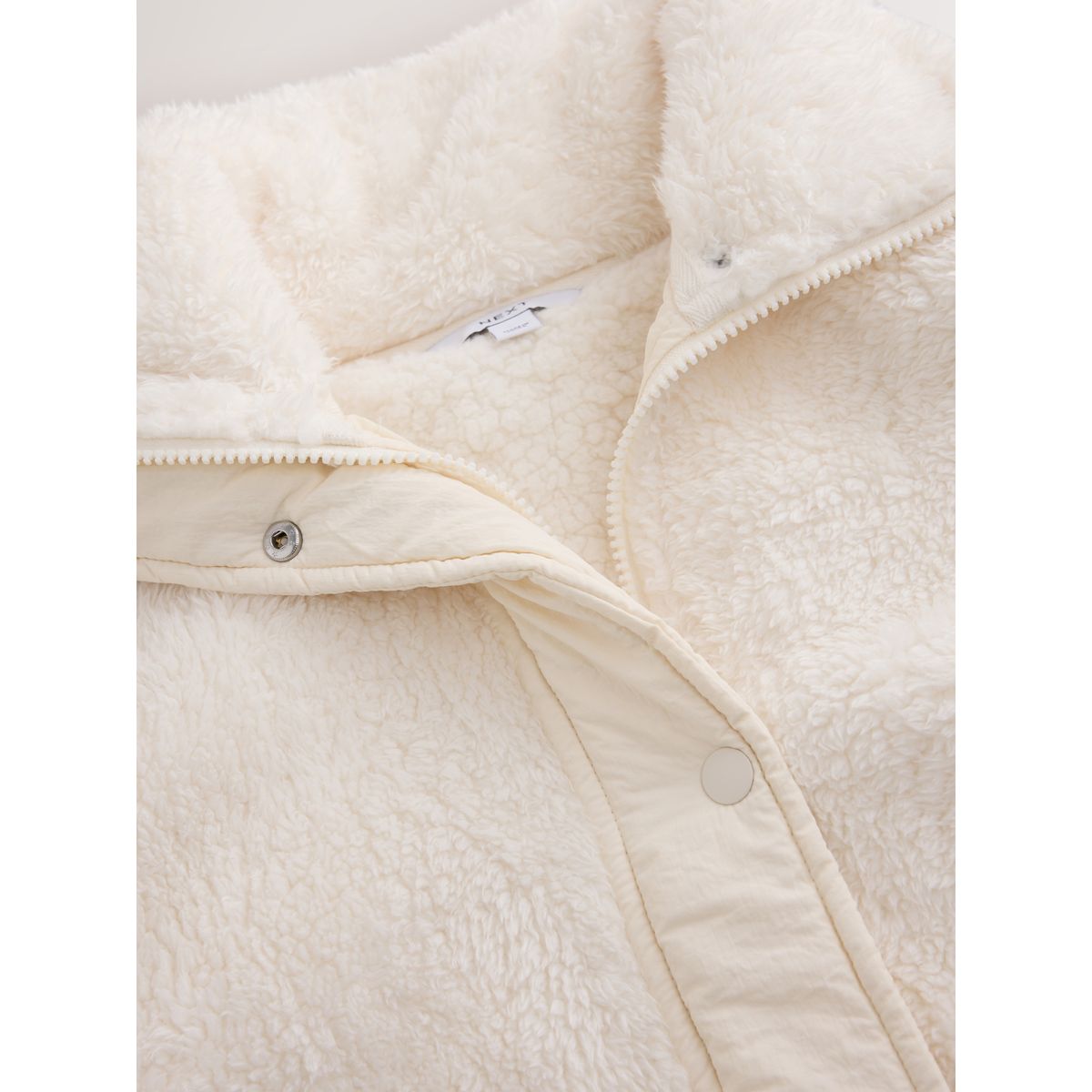 Veste sans manches effet peau de mouton écru, NEXT
