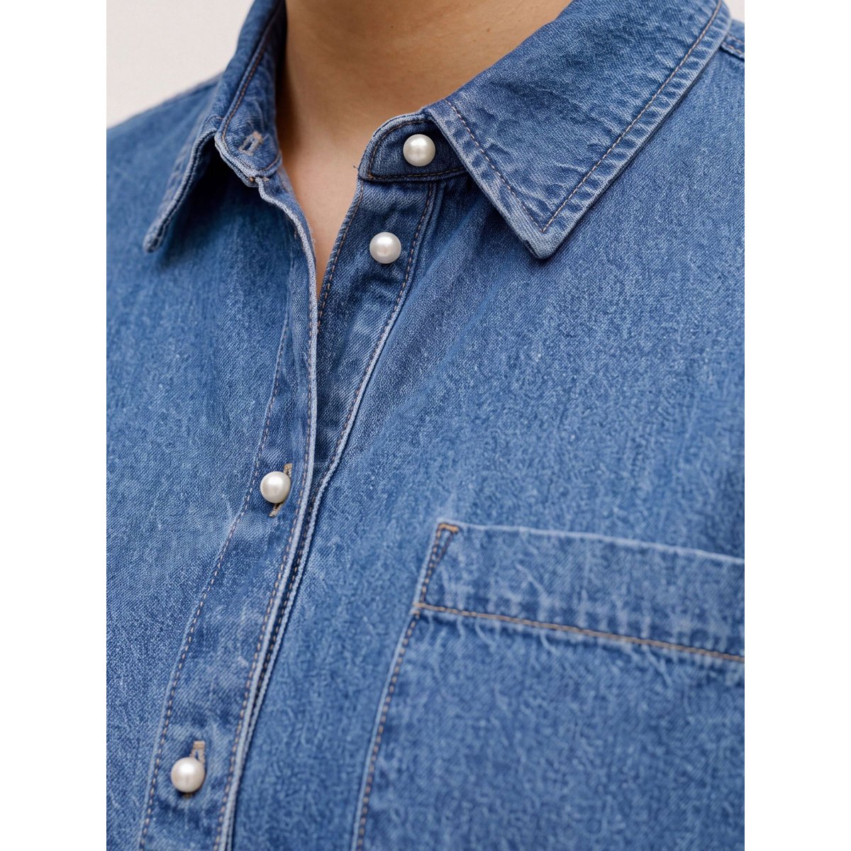 Chemise En Denim medium blue denim 1, VERO MODA