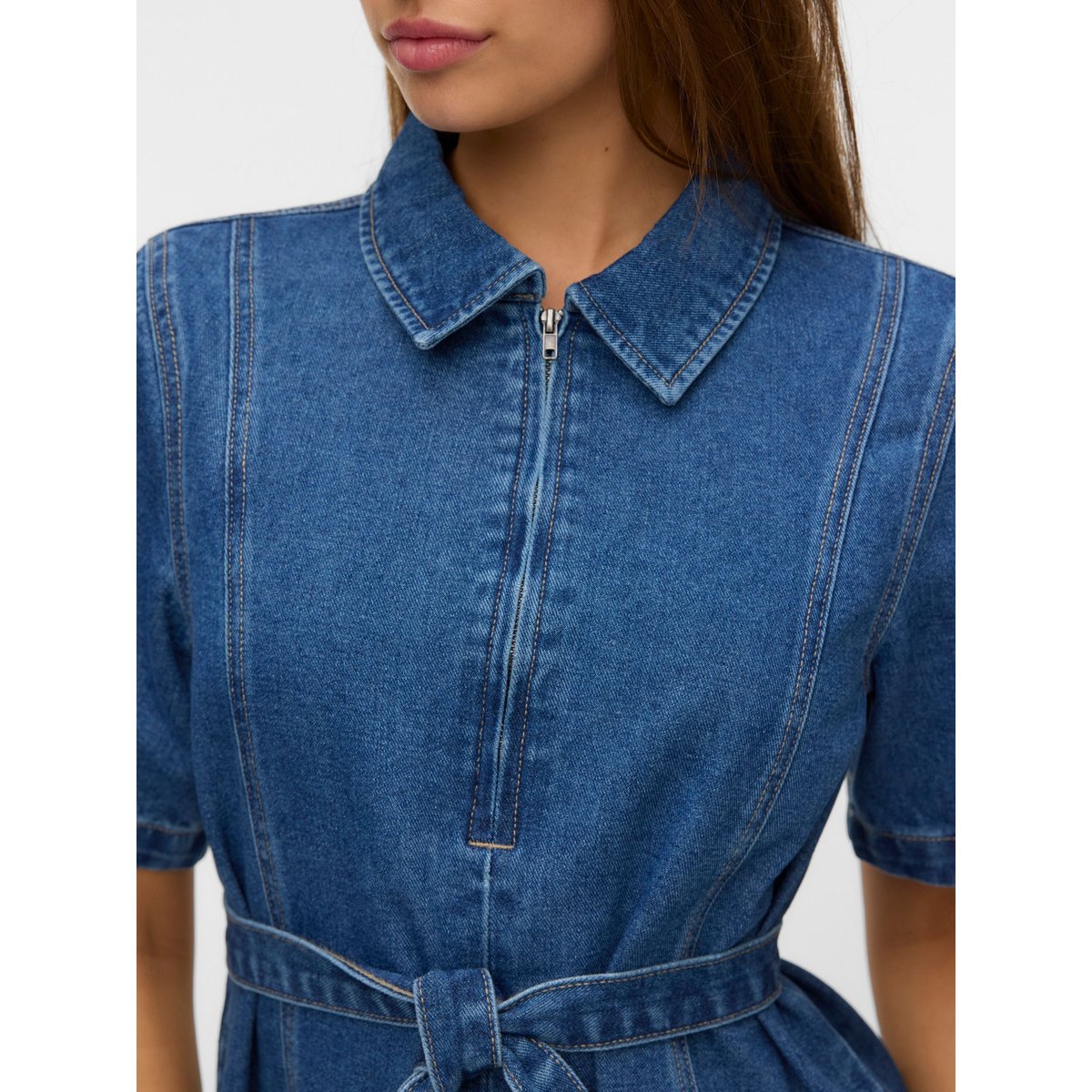 Robe En Denim medium blue denim, VERO MODA