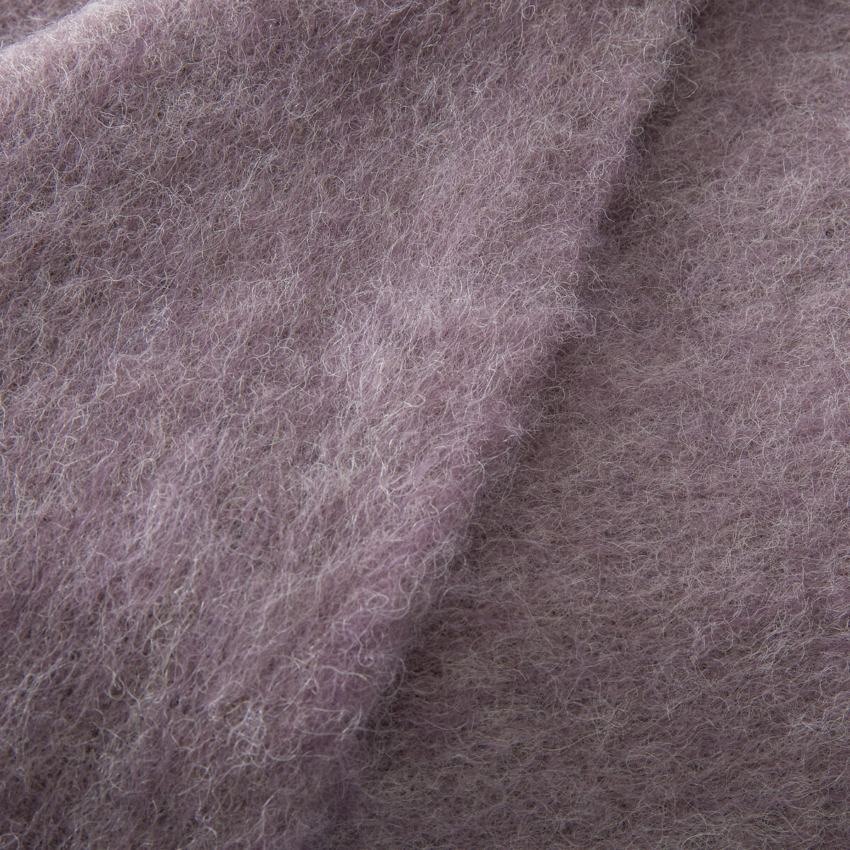 Plaid uni, laine et polyamide, Mantas figue, AM.PM