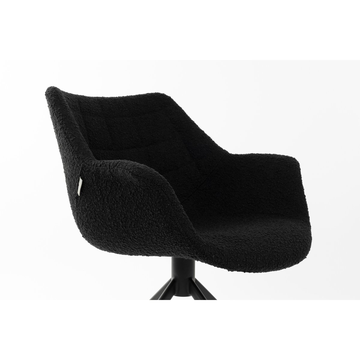 Fauteuil en tissu DOULTON noir, ZUIVER