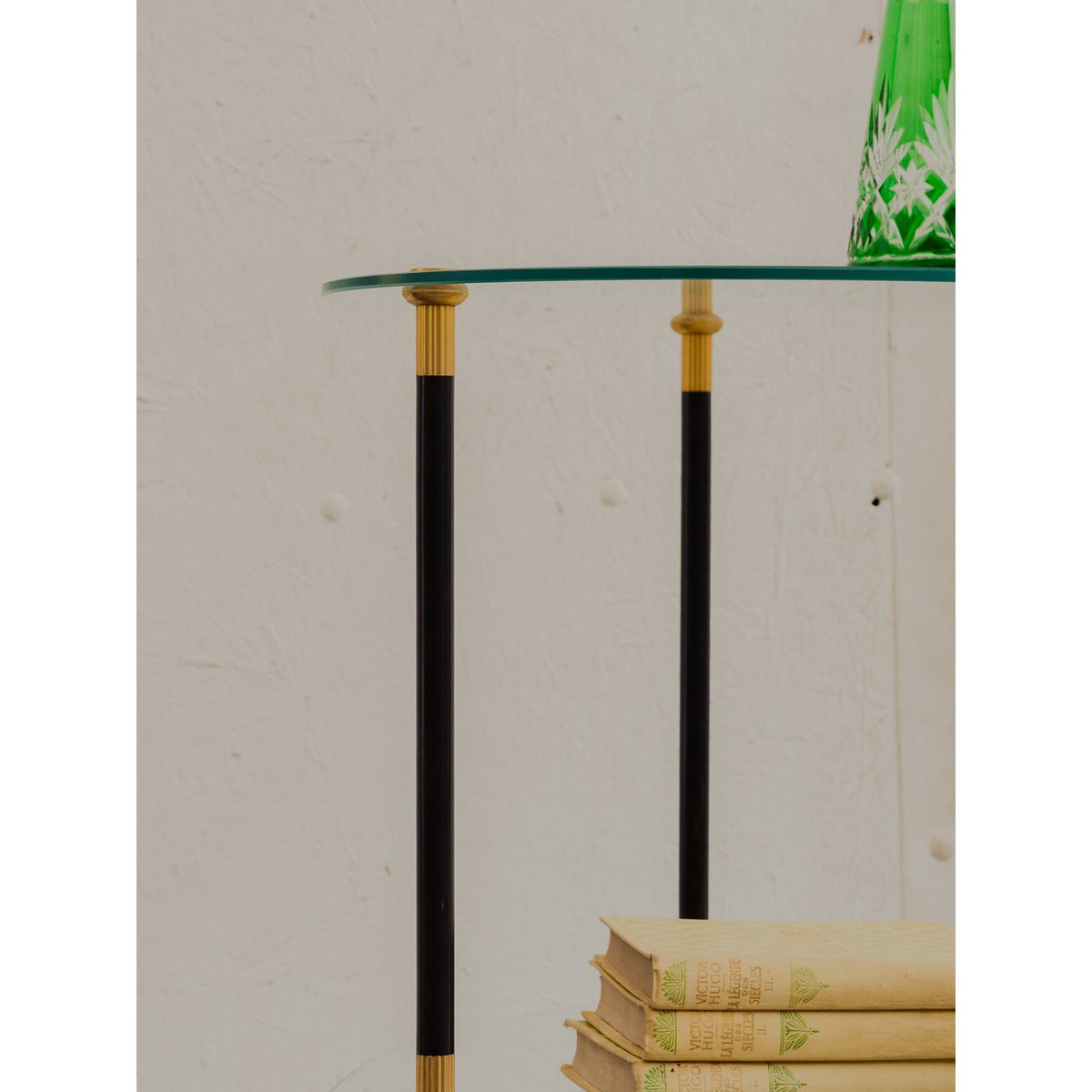 Étagère en verre et métal Isabelle N°296 - Bon état transparent, DEBONGOUT