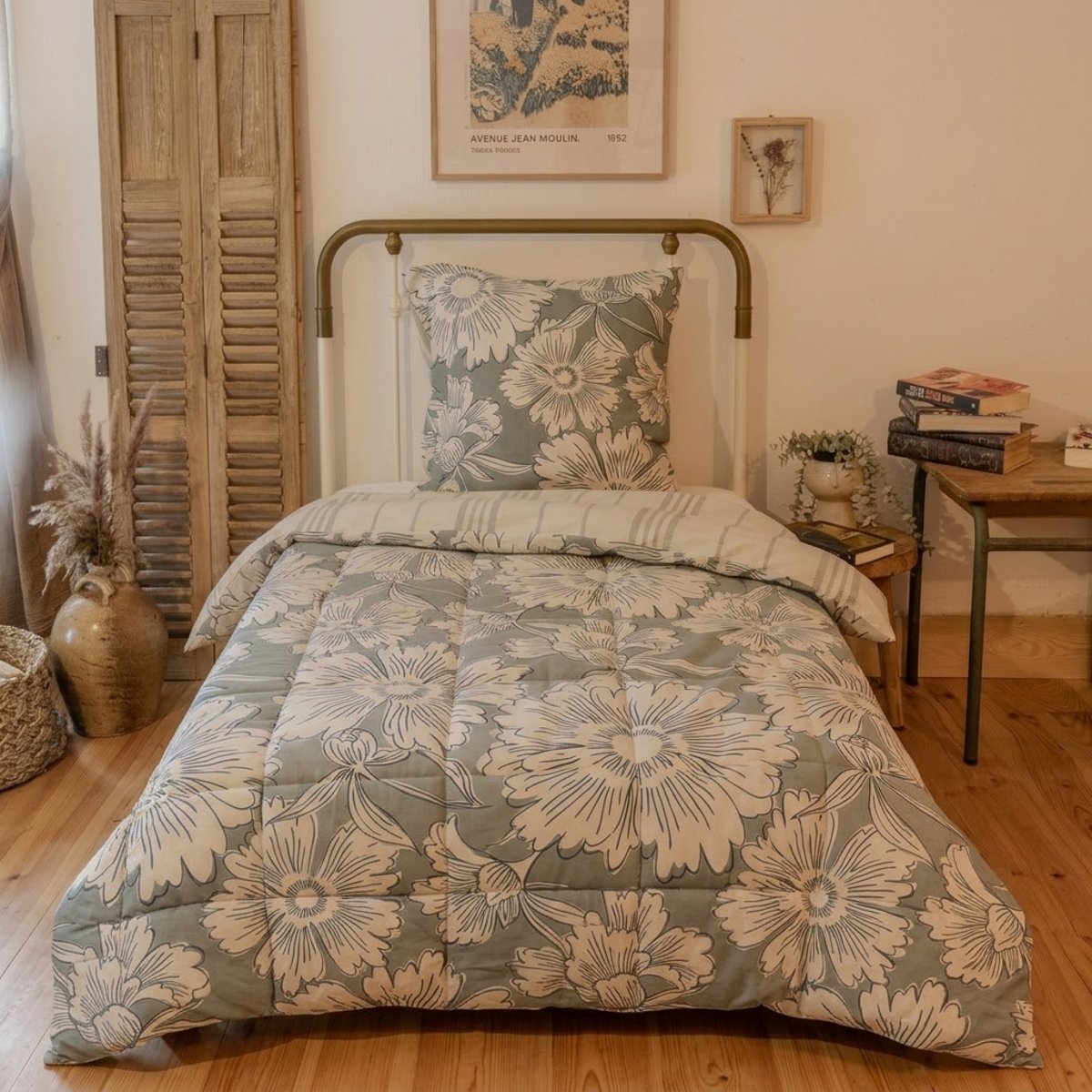 Couette imprimée Coton avec taie Tamara multicolore, EDEN