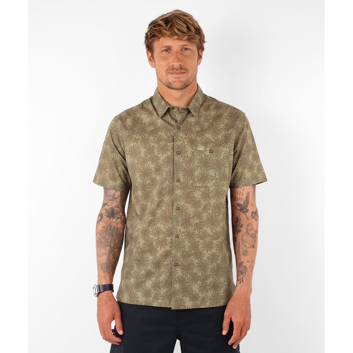 Chemise manches courtes imprimée CORAIL army, OXBOW