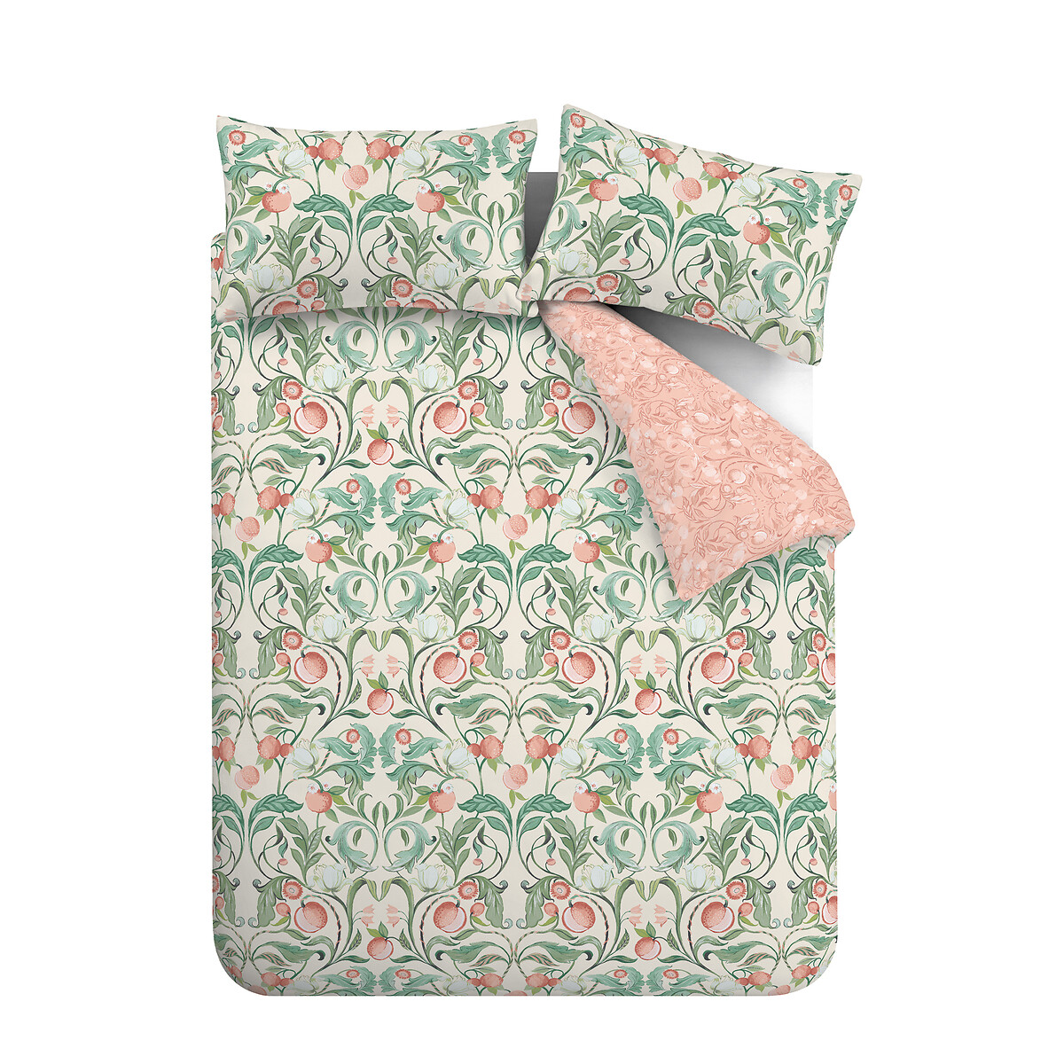 Clarence Floral Duvet Cover and Pillowcase Set beige/green, CATHERINE LANSFIELD