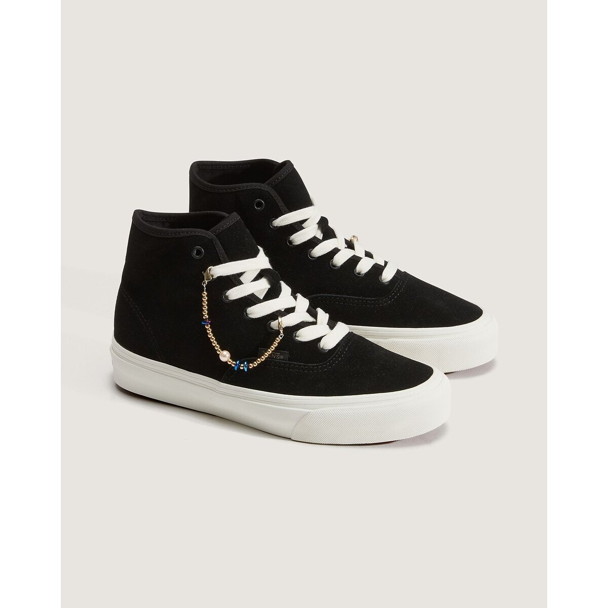 Authentic HI 2.0 High Top Leather Trainers with Charms black, VANS