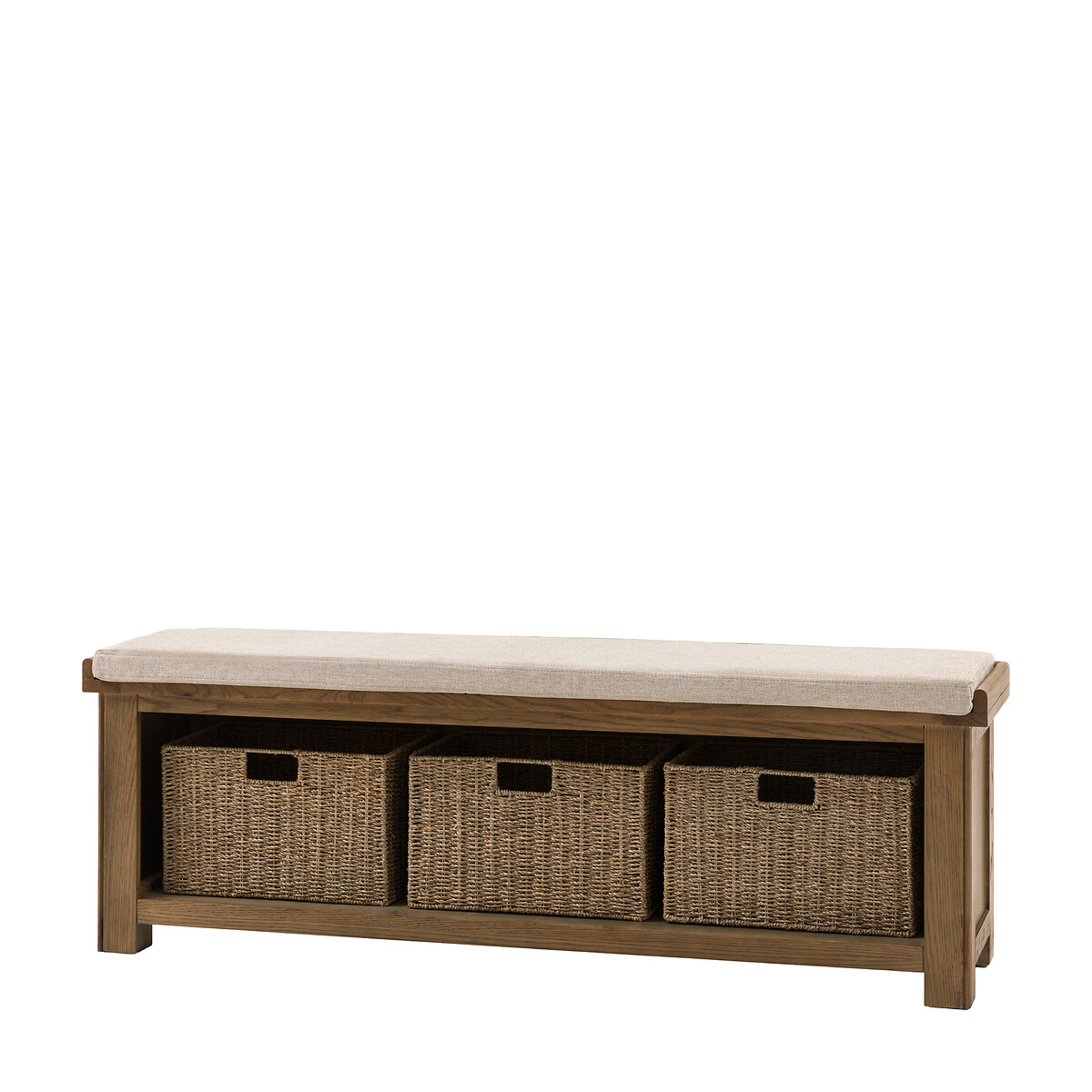 Toledo Oak Hallway Bench natural oak, SO'HOME