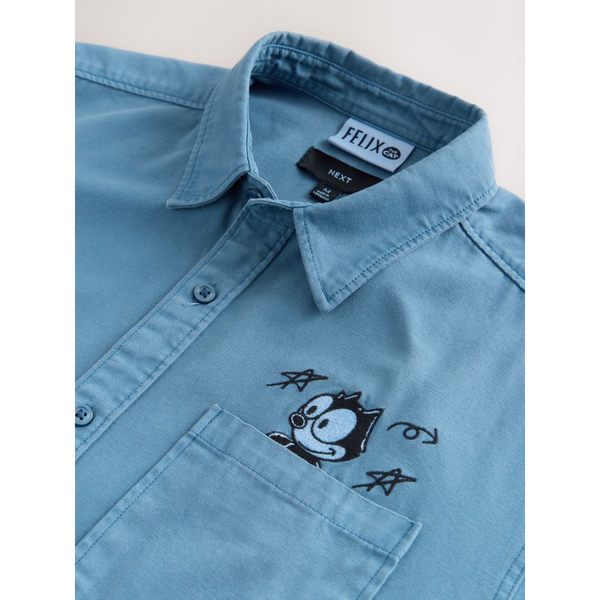 Chemise oxford épaisse à manches longues félix bleu, NEXT