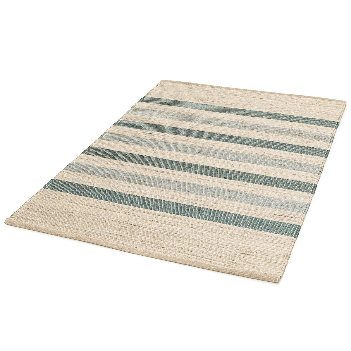 Tapis design en jute tissé main MISTRAL bleu naturel, AFK LIVING