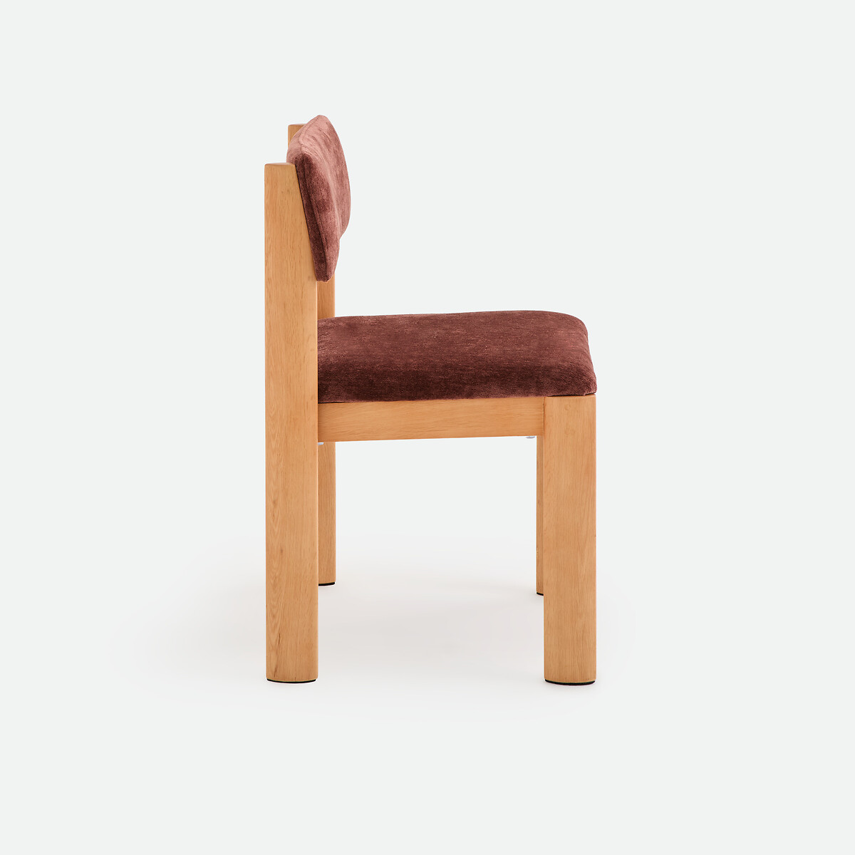 Silla de tela texturizada, OLIVER roble/burdeos, LA REDOUTE INTERIEURS