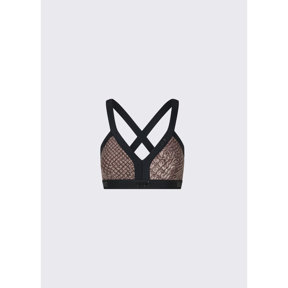 Crop top à imprimé animalier marron, LIU JO