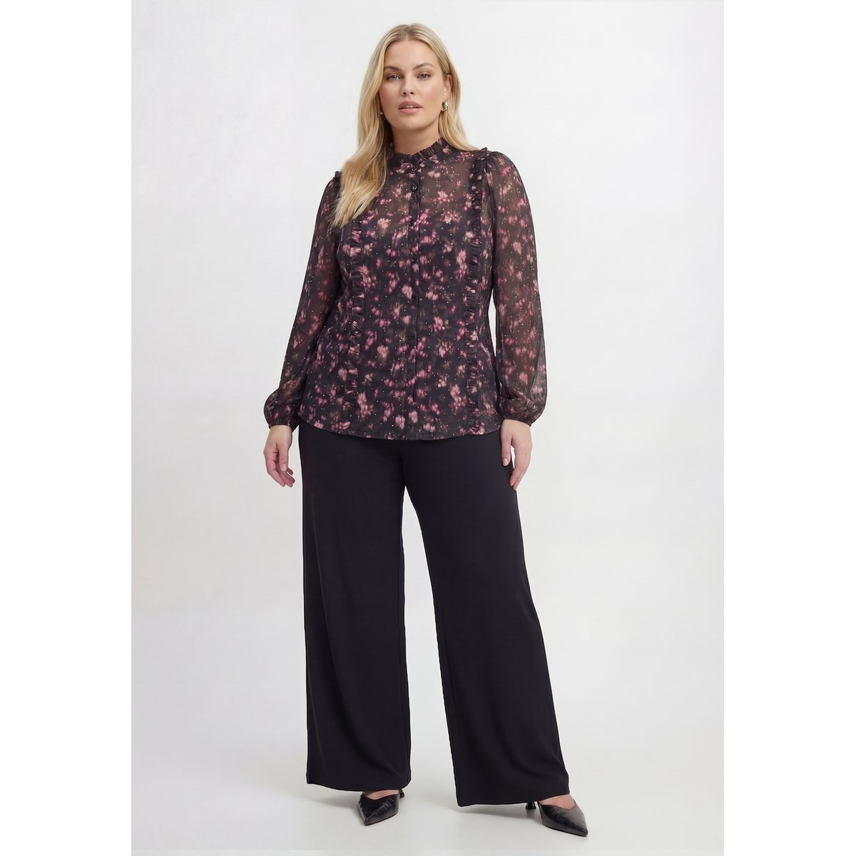 Chemise imprimée noir, YOEK