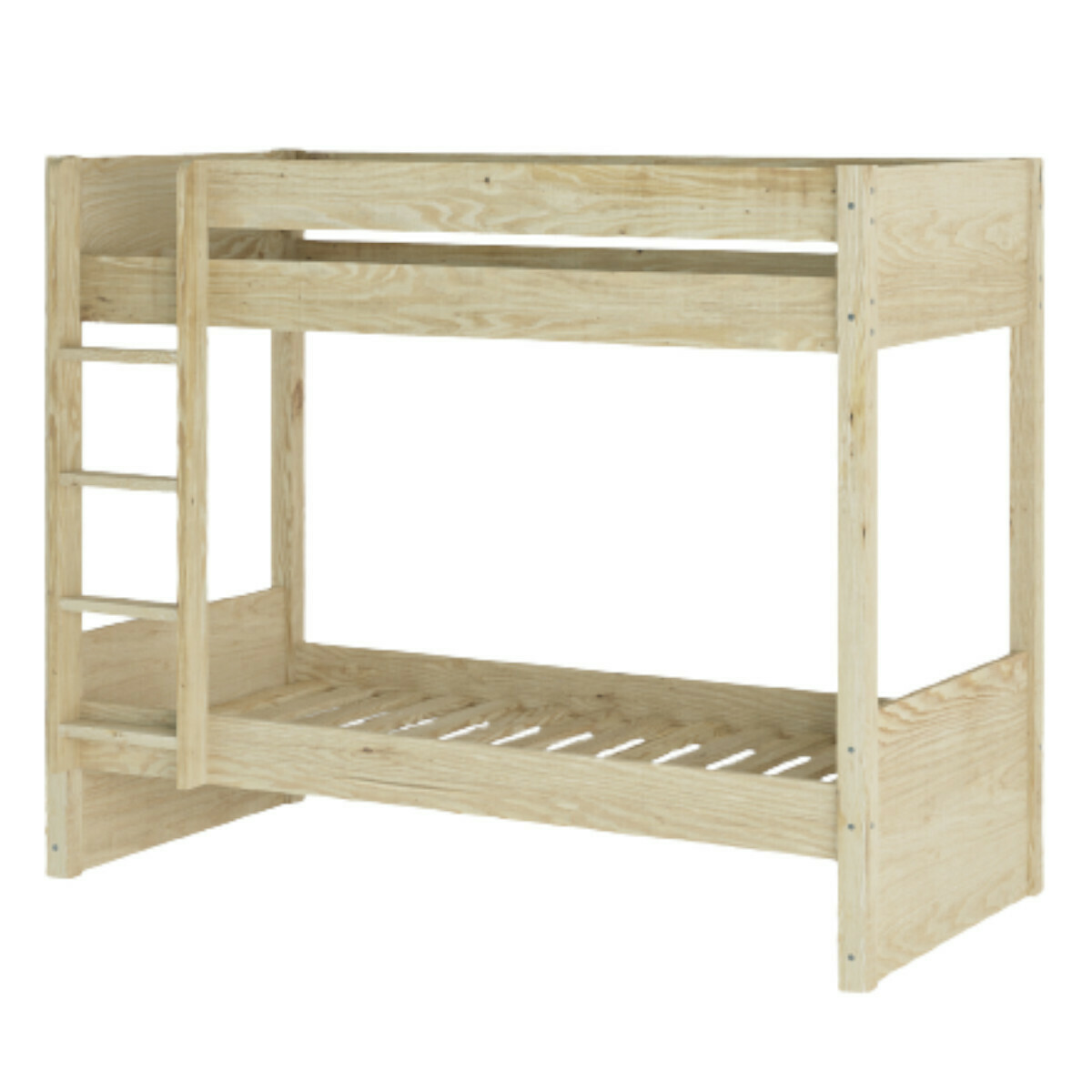 Lit superposé Bois massif LUCIA bois naturel, AKITEN RETAIL