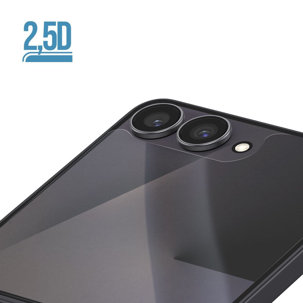 Protège écran Samsung galaxy Z Flip 7 verre + lentille couleur unique, FORCE GLASS