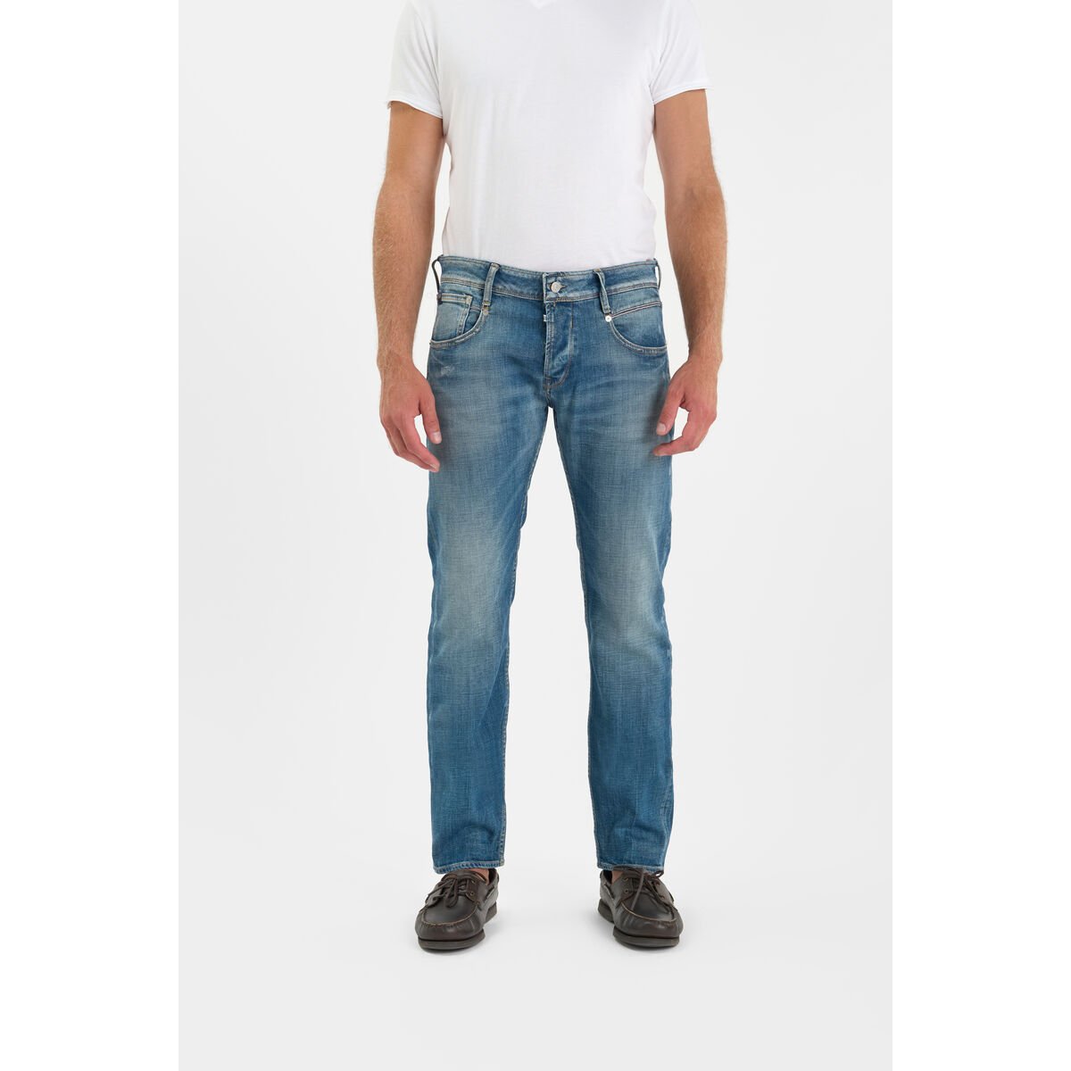 Jeans slim stretch 700/11, longueur 34 blue, LE TEMPS DES CERISES