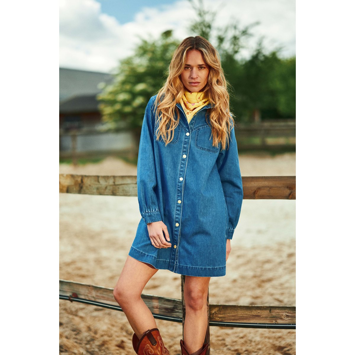 Robe courte trapèze uni RAYANA 91-medium stone, LA PETITE ETOILE