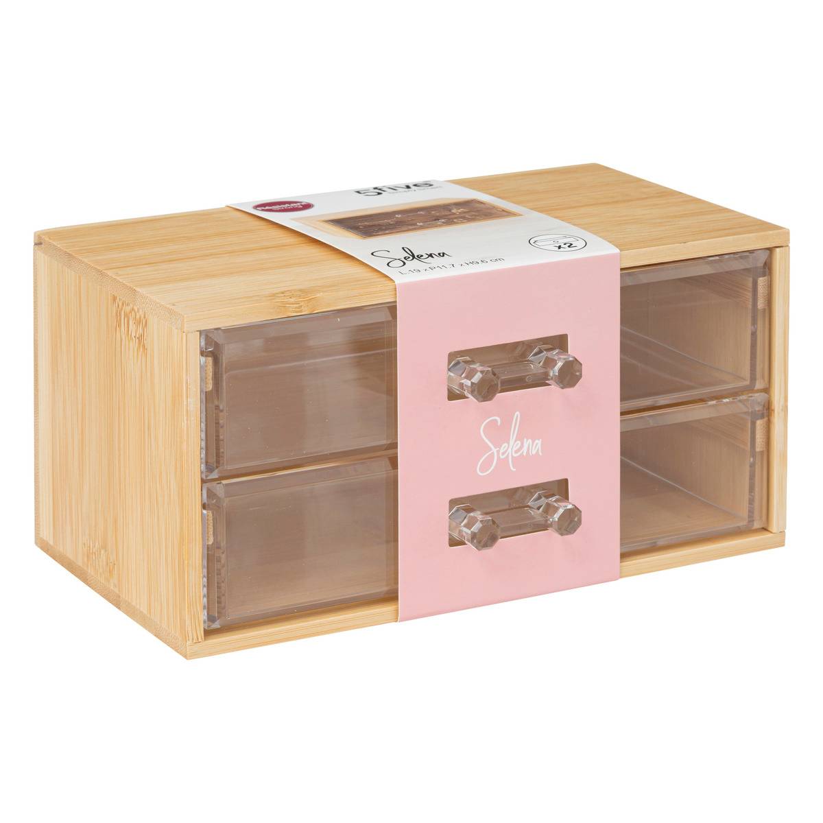 Boîte à bijoux 2 tiroirs SELENA beige, 5FIVE SIMPLY SMART