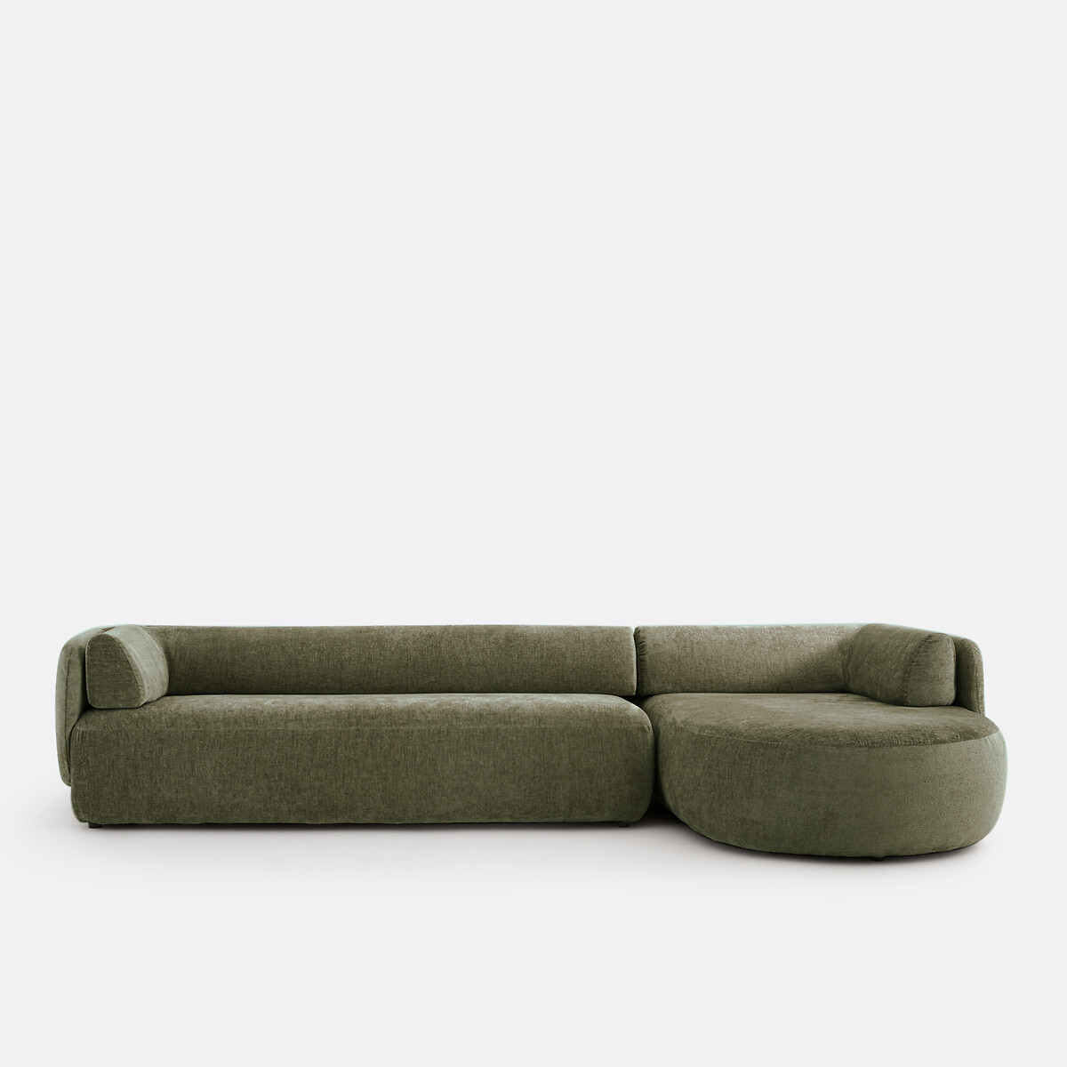 Canapé d'angle droit, velours épais, Méridiano kaki, LA REDOUTE INTERIEURS