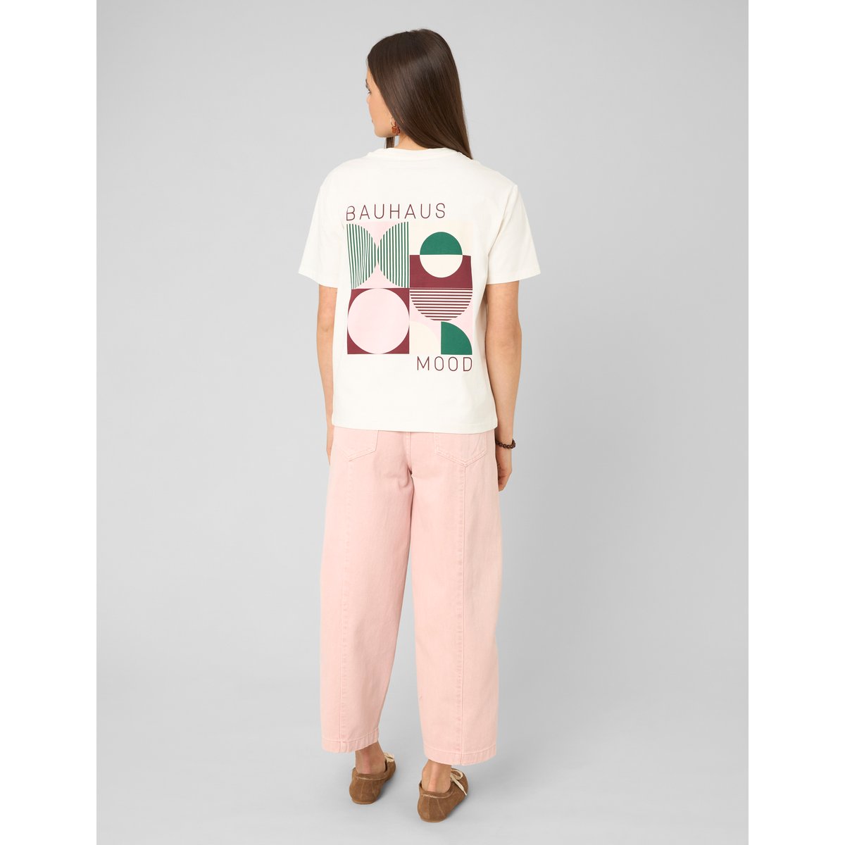 T-shirt imprimé devant / dos blanc écru, BZB