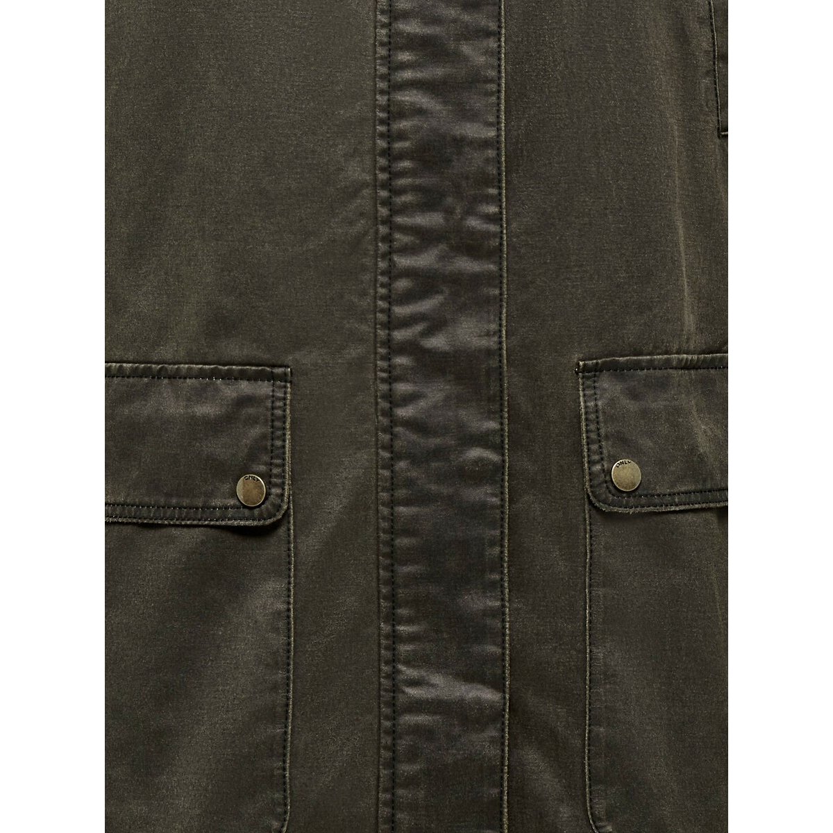 Parka col en velours vert foncé, ONLY