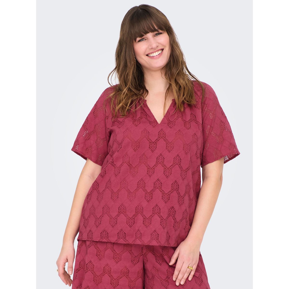 T-Shirt earth red, ONLY CARMAKOMA