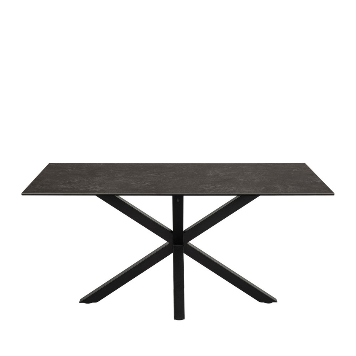 Table à manger 6 personnes en céramique et métal- EURAME noir, DRAWER