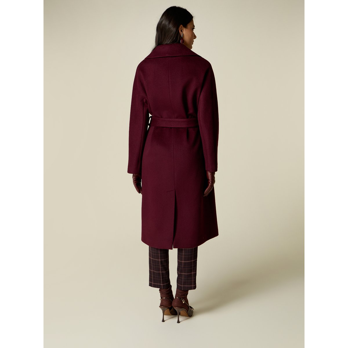 Manteau croisé burgundy, OLTRE