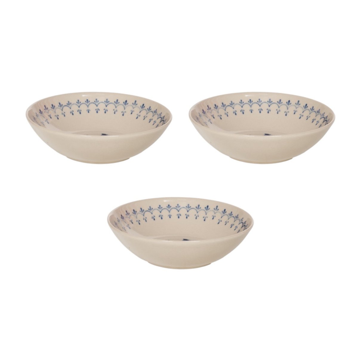 Coupelle Appoline  17 cm (lot de 3) bleu, TABLE PASSION