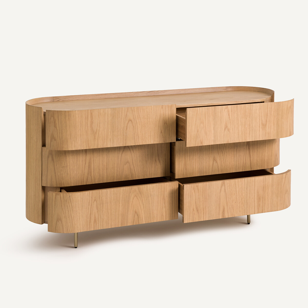 Commode 6 tiroirs, chêne et plaqué chêne, Aslen chêne naturel, AM.PM