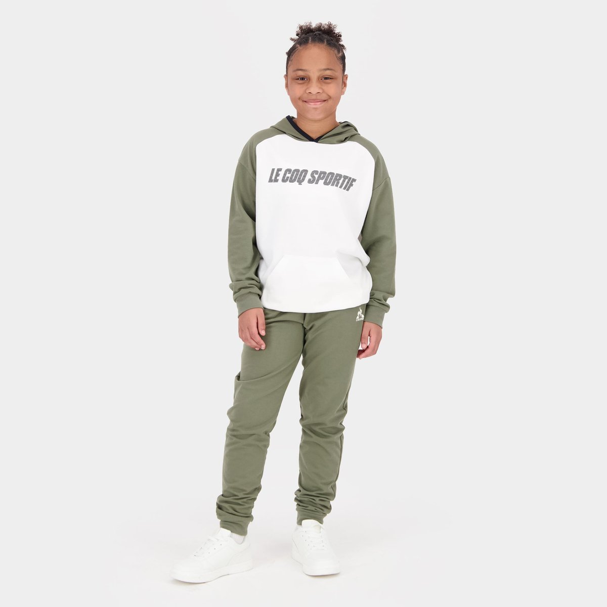 Sweat à capuche Essentiels blanc, LE COQ SPORTIF