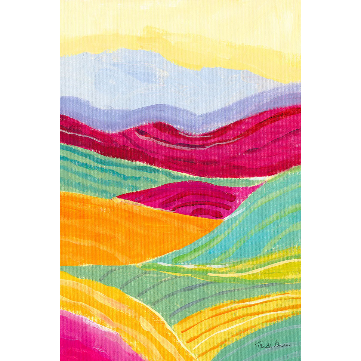 Tableau color colline tableau alu dibond, HEXOA