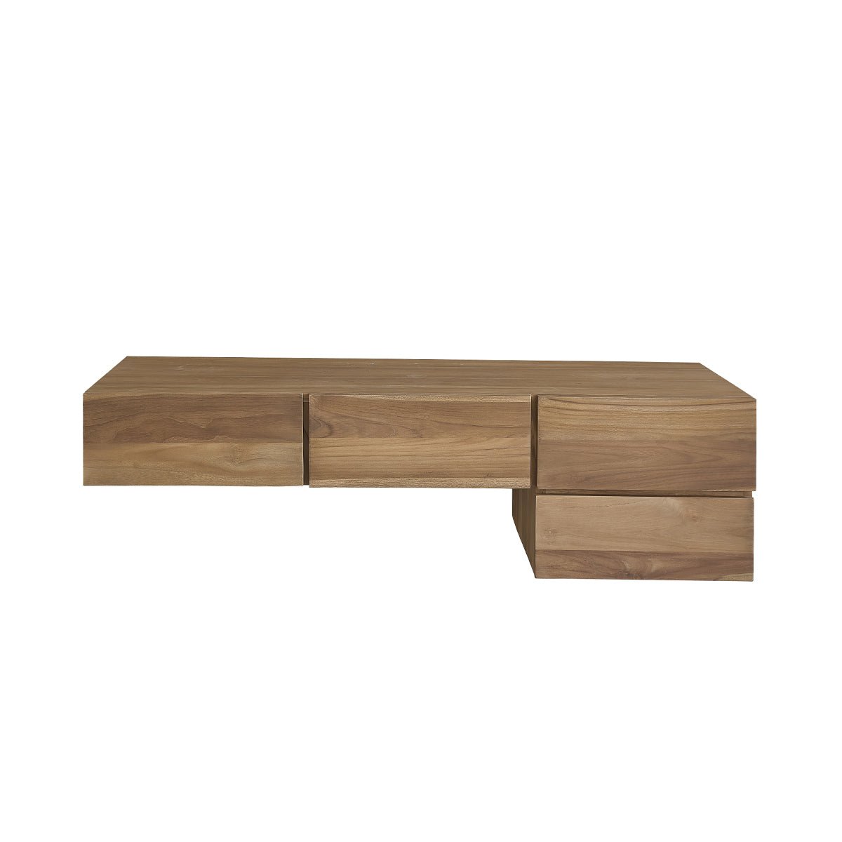 Meuble de salle de bain en teck massif 145 cm MILAN naturel, BERAH GETAH