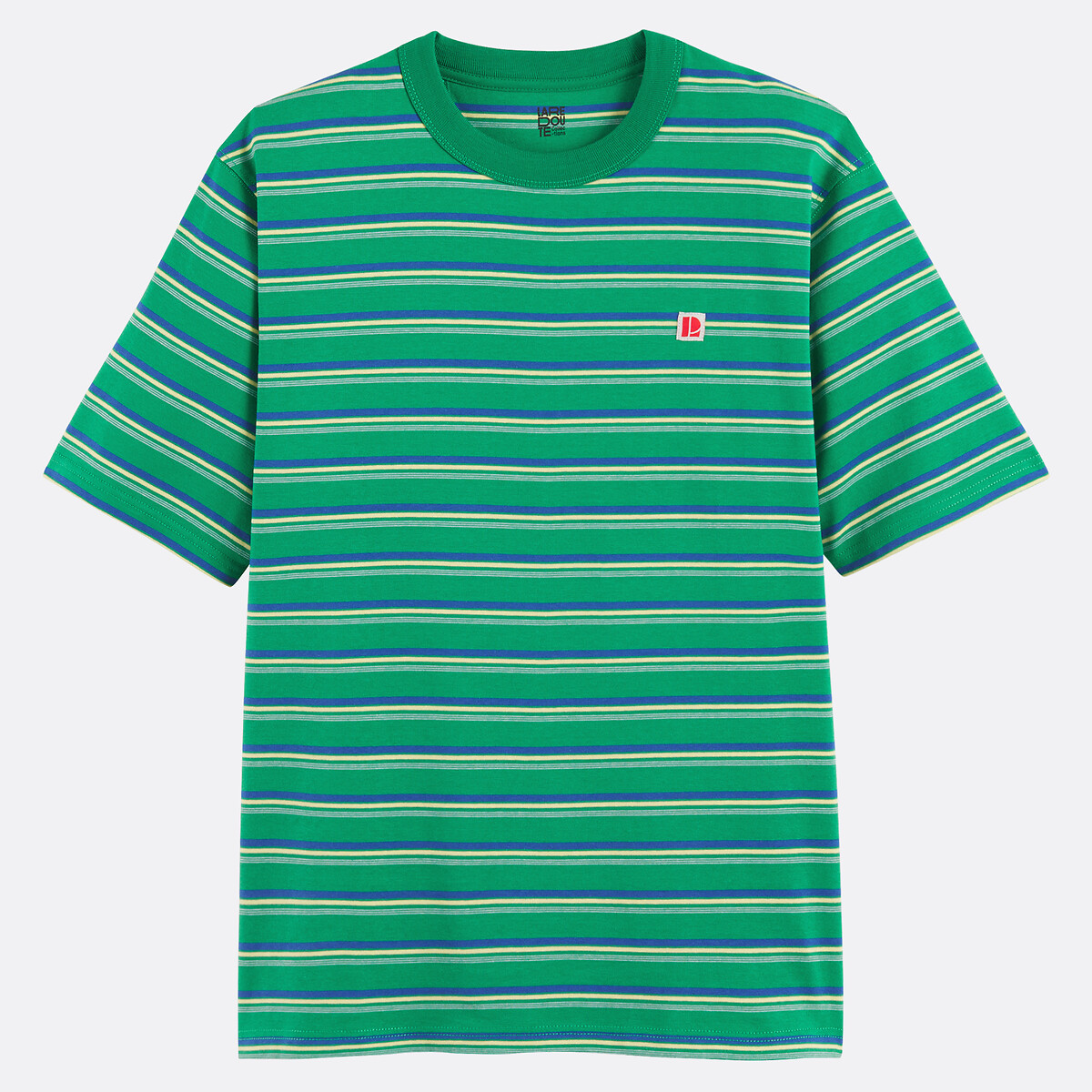 T-shirt fit boxy à rayures rayé vert, LA REDOUTE COLLECTIONS