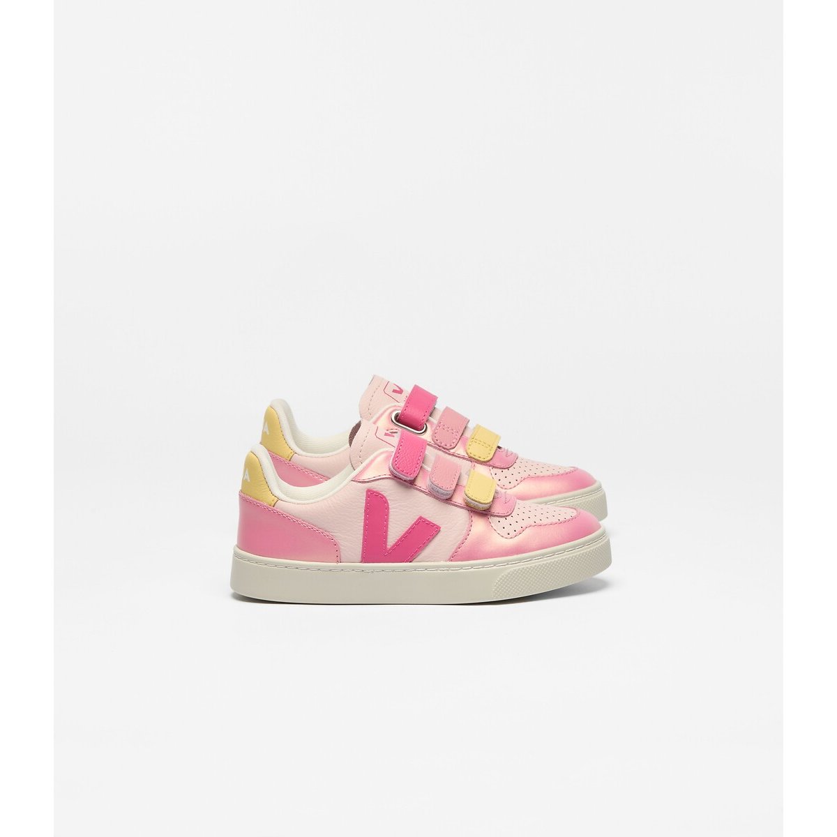Baskets en cuir rose, VEJA