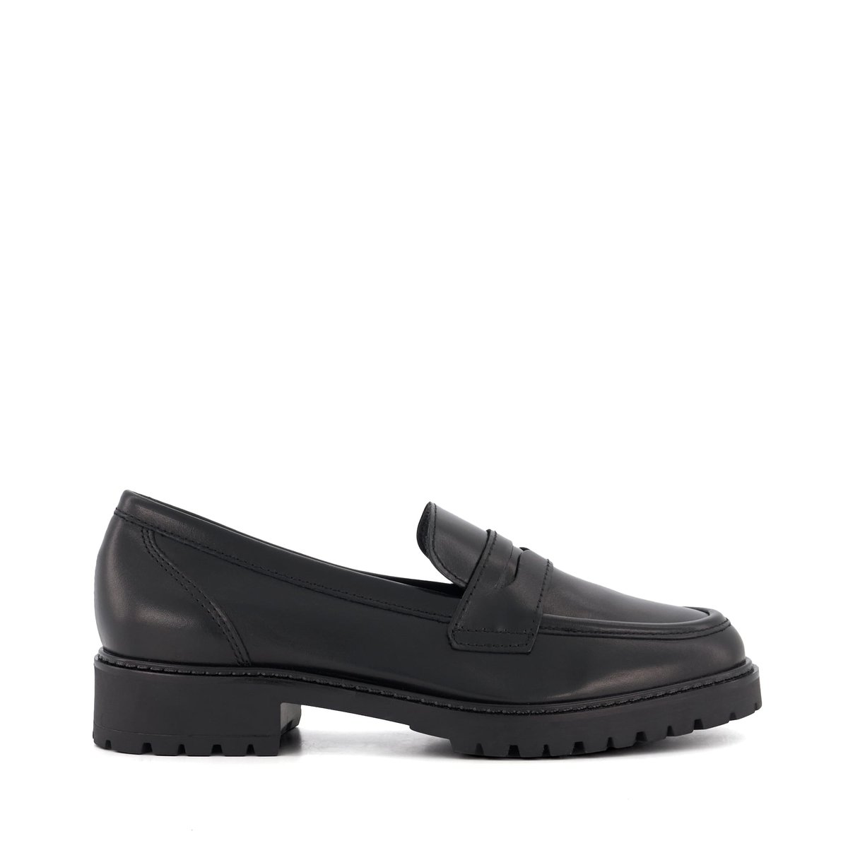 Mocassins à semelle crantée - GILD black-leather, DUNE LONDON