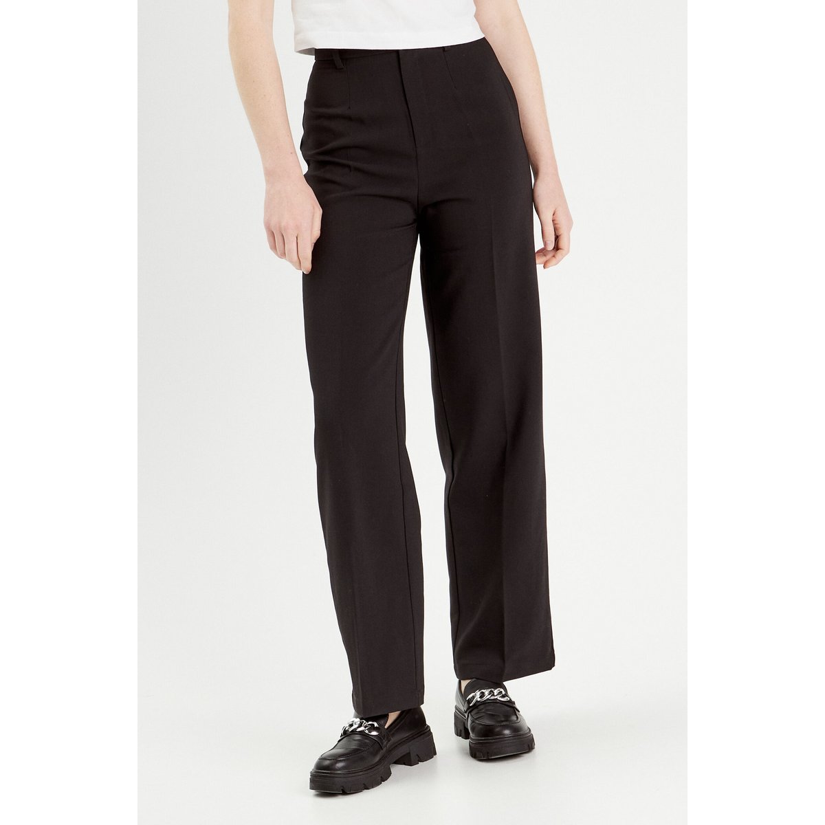 Pantalon city large noir, CACHE CACHE