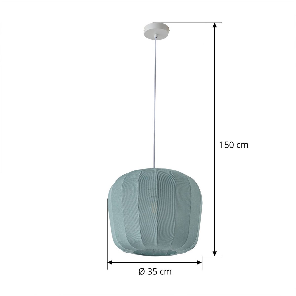 Suspension en textile moderne, Helin bleu, LINDBY