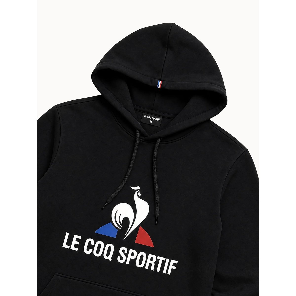 Sweat à capuche noir, LE COQ SPORTIF