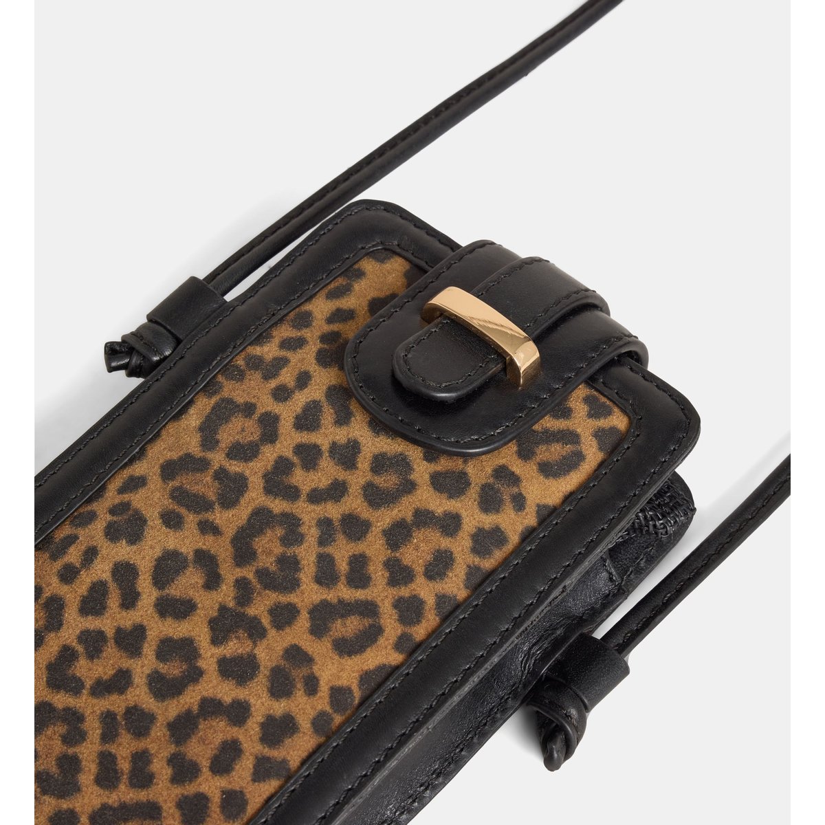 Sac pochette smartphone trapèze phone case suède léopard, GALERIES LAFAYETTE