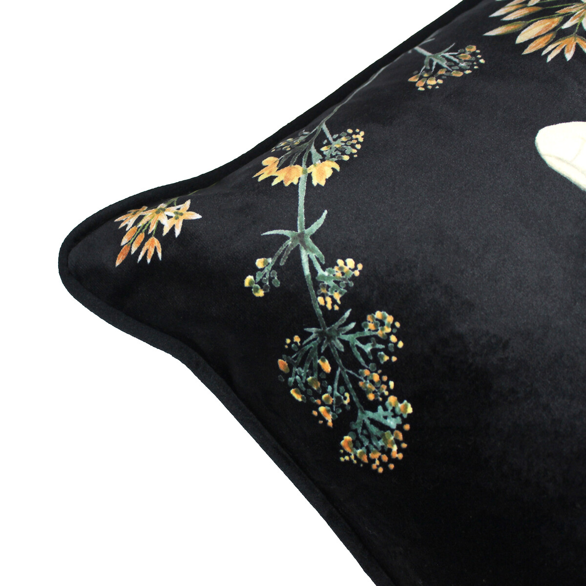 Midnight Garden Floral Rectangular Cushion 43x43cm black, EVANS LICHFIELD