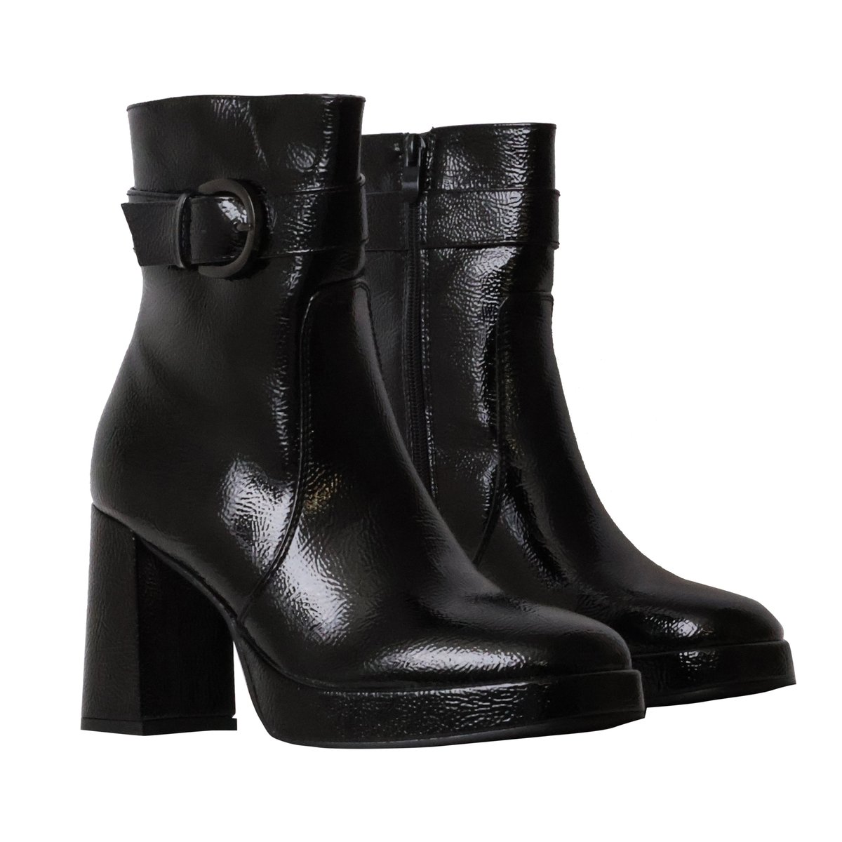 Bottines à Talon Et Zip noir, ENZA NUCCI