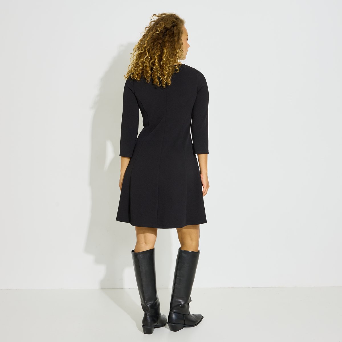 Robe maille évasée noir, GRAIN DE MALICE