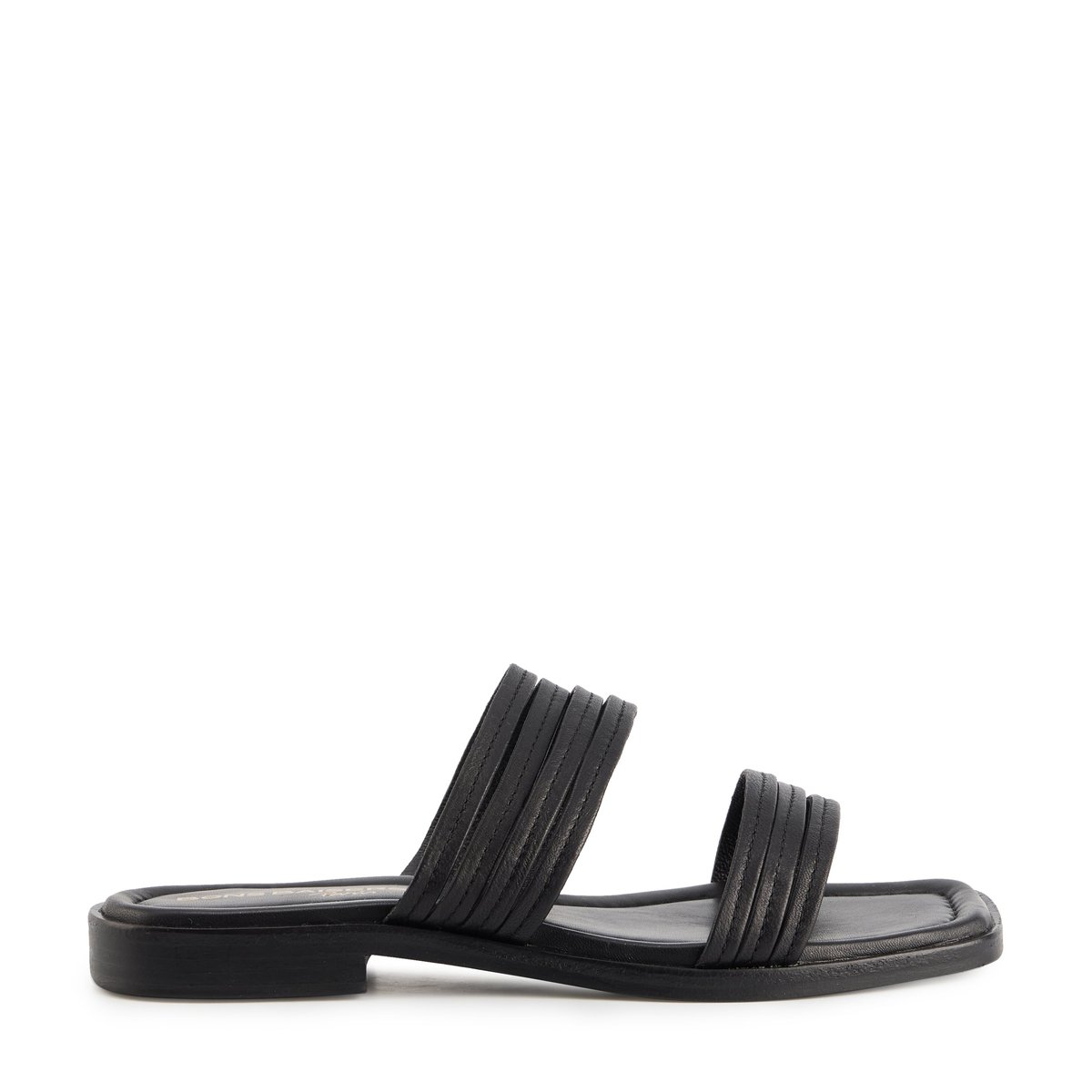 Sandales En Cuir Danaé Cuir Métallisé noir, BONS BAISERS