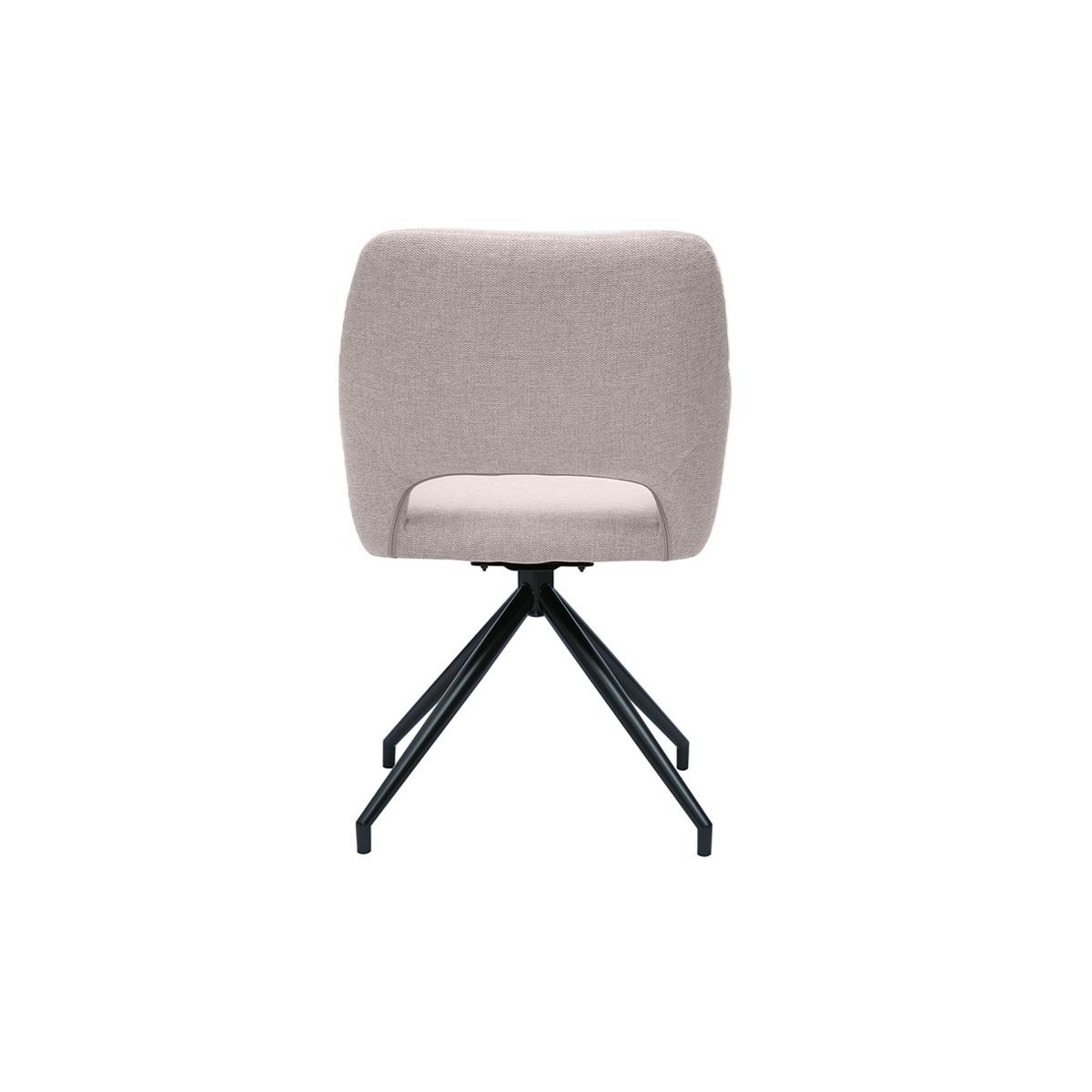 Chaise pivotante 360° en tissu velours côtelé vert kaki et métal noir LAURETTE beige, MILIBOO