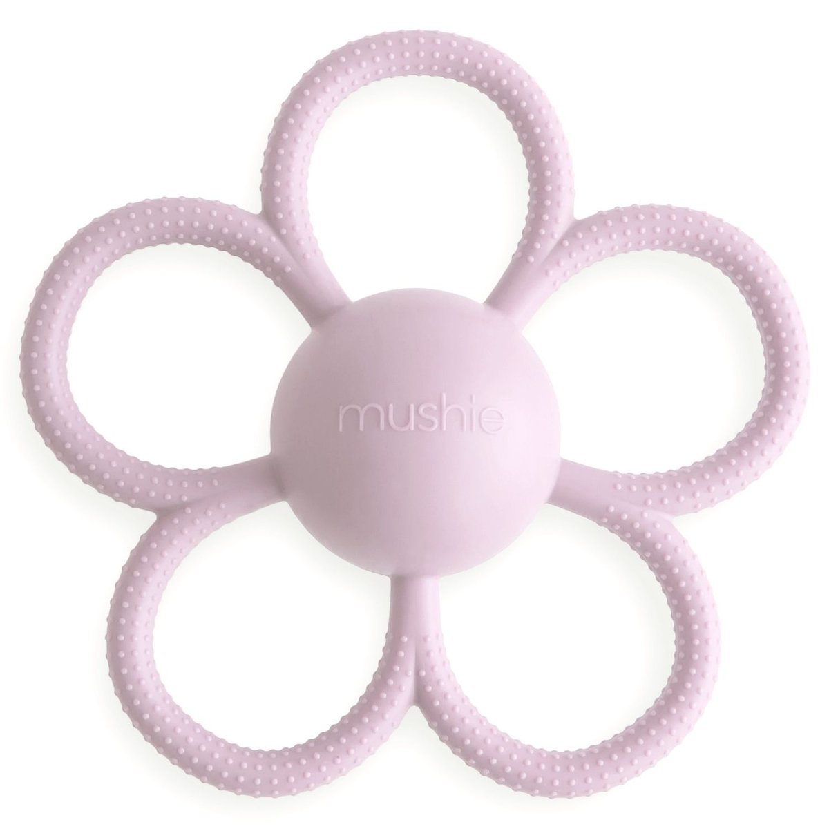 Jouet de dentition Marguerite violet, MUSHIE