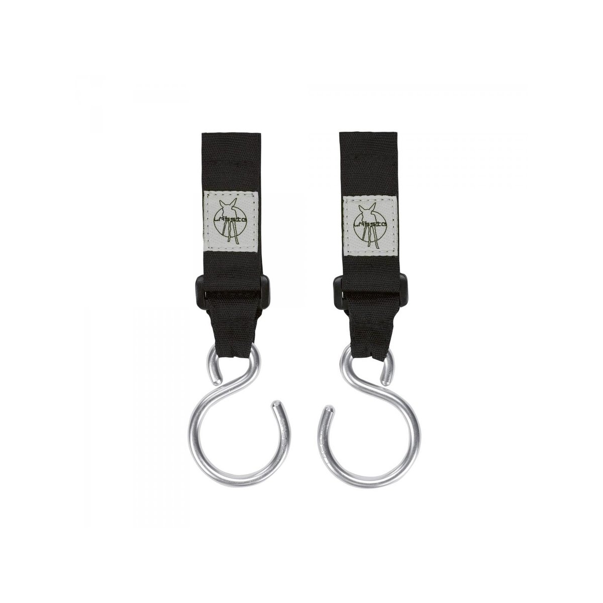 CAS Crochets attache Buggy métal 2 pcs. noir, LASSIG