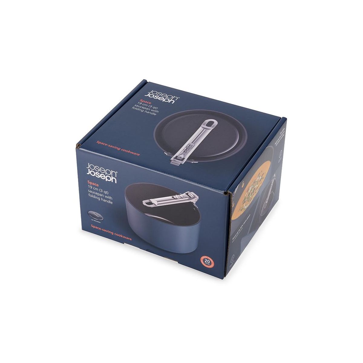 Casserole Space 19 cm avec couvercle bleu, JOSEPH JOSEPH