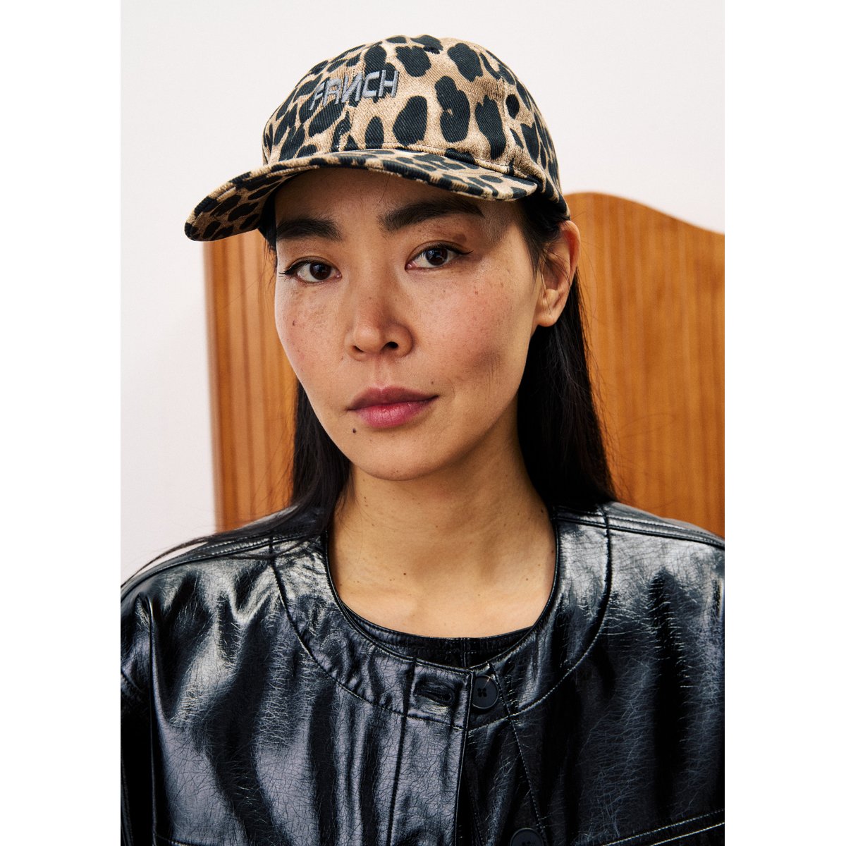 Casquette en coton à motif léopard BIZET leopard, FRNCH