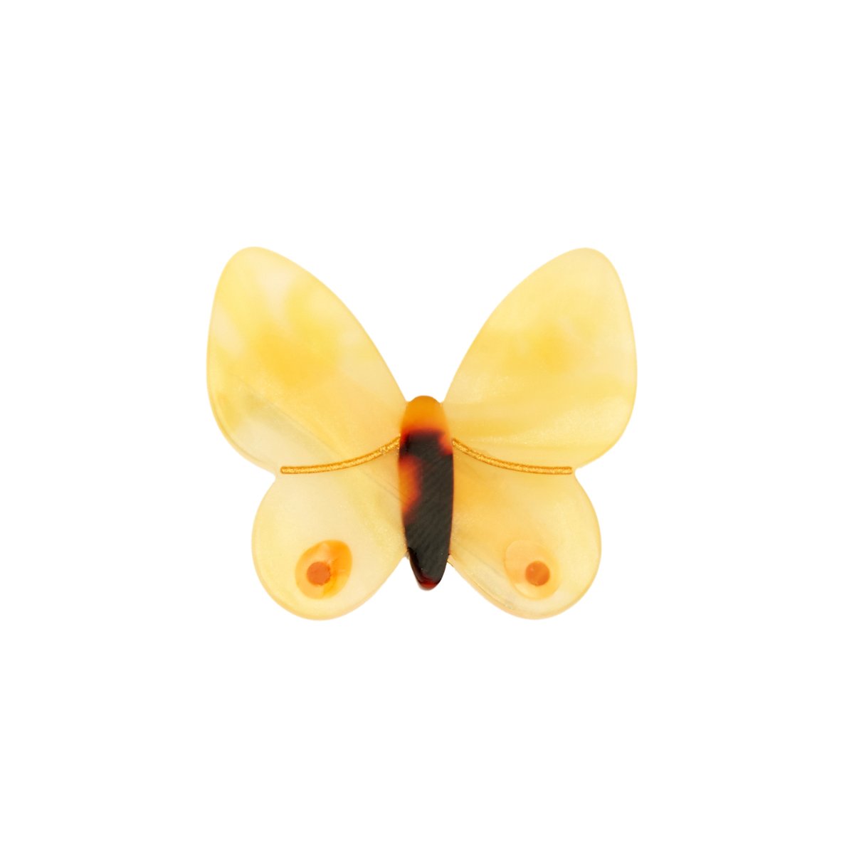 Barrette PAPILLON JAUNE jaune, COUCOU SUZETTE